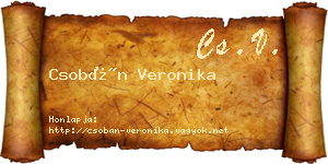 Csobán Veronika névjegykártya