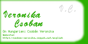 veronika csoban business card